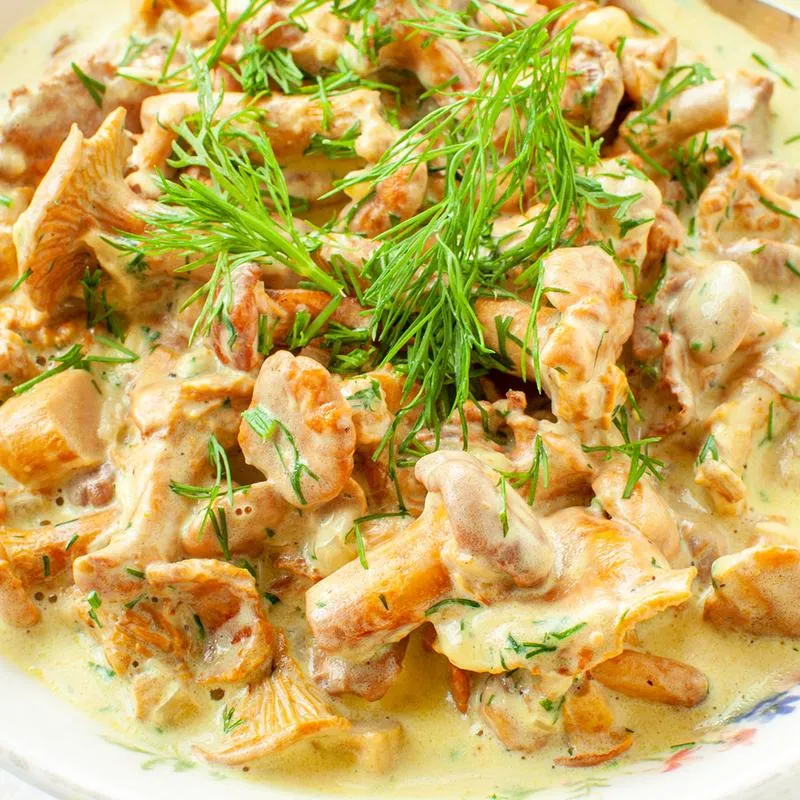 Przepis na sos z kurek